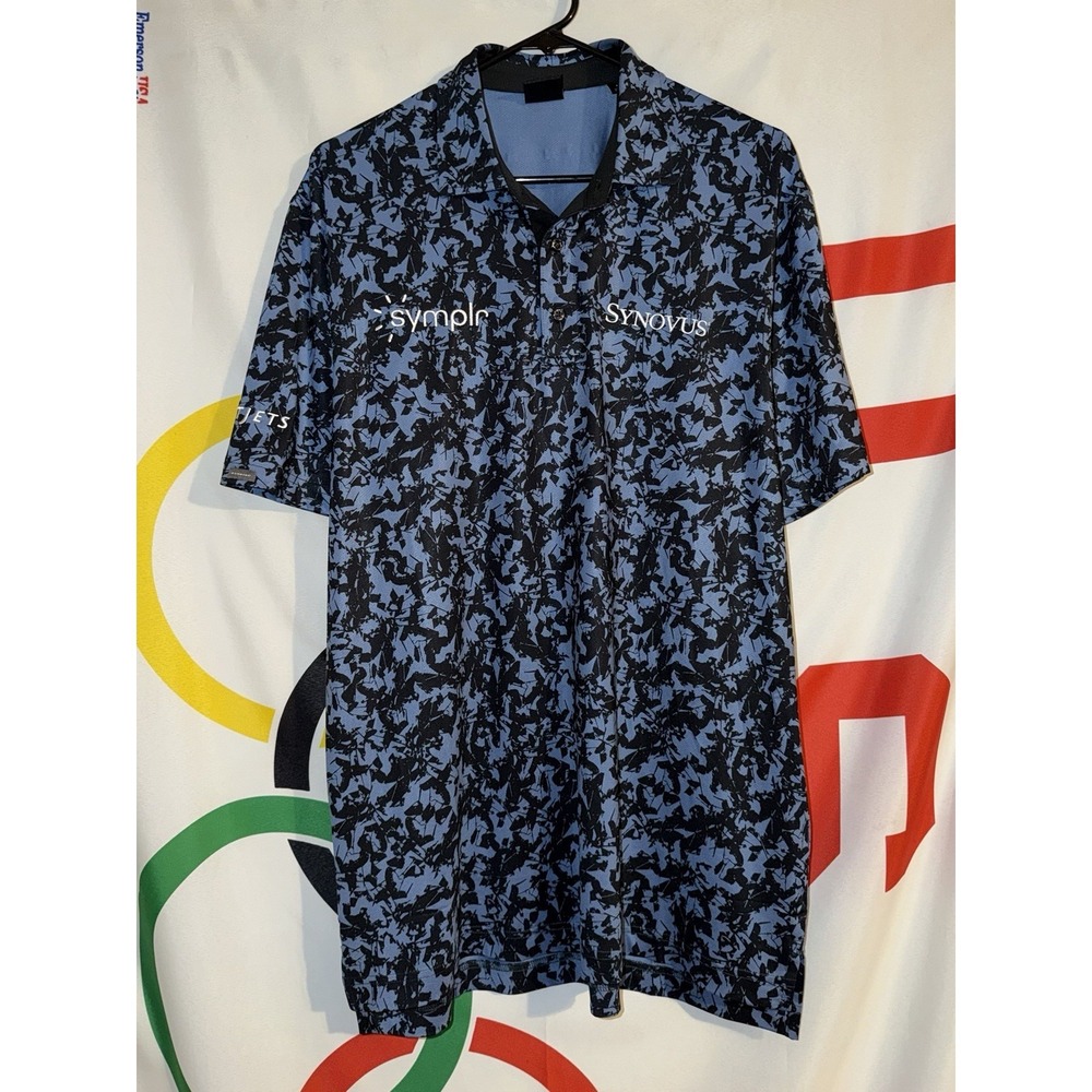 Dunning Tour Golf Polo Shirt Medium Synovus Symplr Russell Henley